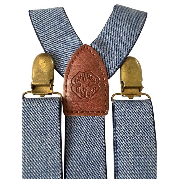 OSH KOSH Boys Chambray Blue Suspenders One Size NEW - Picture 5 of 8
